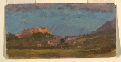 Kresba, Salzburg, Rakousko z východu, červenec 1868 od Frederic Edwin Church