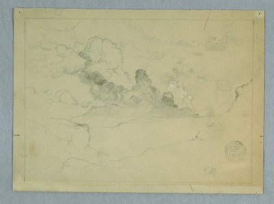 Kresba, Sopka Sangay vybuchuje, Ekvádor, 1857-62 od Frederic Edwin Church