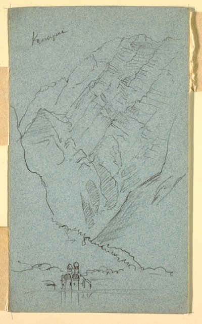 Kresba, břeh Konigssee, B, červenec 1868 od Frederic Edwin Church