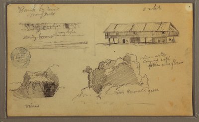Kresba, Sketches, Ecuador or Colombia; Verso: Sketches, Ecuador or Colombia, 1857 od Frederic Edwin Church