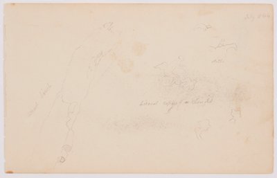Kresba, Náčrtky mraků a mrtvé břízy, červenec 1844 od Frederic Edwin Church