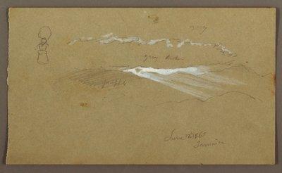 Kresba, obloha, postava, 12. června 1865 od Frederic Edwin Church