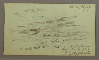 Kresba, Studie oblohy, 1. února 1869 od Frederic Edwin Church