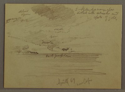 Kresba, Studie oblohy nad mořem, duben 1869 od Frederic Edwin Church