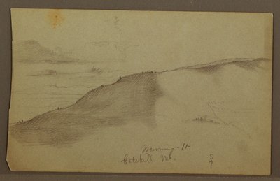 Kresba, Svažité hory, pravděpodobně 60. léta 19. století od Frederic Edwin Church