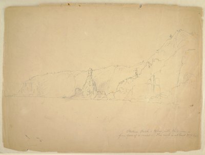 Kresba, "Socha Rock", září 1851 od Frederic Edwin Church