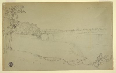 Kresba, studie. Niagarské vodopády., pravděpodobně 1856 od Frederic Edwin Church