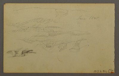 Kresba, Slunce za mraky, 1844 od Frederic Edwin Church