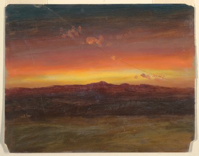 Kresba, západ slunce, 1860-70 od Frederic Edwin Church