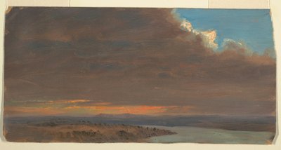 Kresba, Západ slunce, Hudson Valley, New York, 1870-80 od Frederic Edwin Church