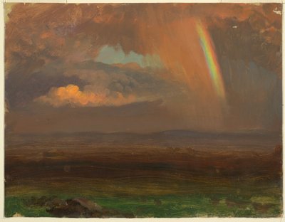 Kresba, Západ slunce nad širokou krajinou, 1865 od Frederic Edwin Church