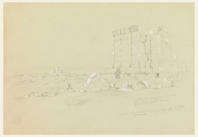 Kresba, Chrám se Semua [dnešní as-Samu] v dálce, 17. února 1868 od Frederic Edwin Church