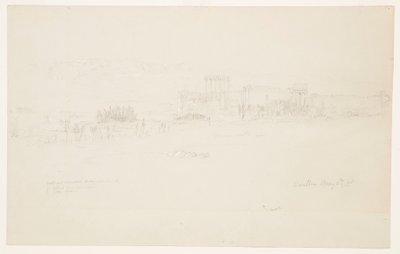 Kresba, Chrámy, Baalbek, 6. května 1868 od Frederic Edwin Church