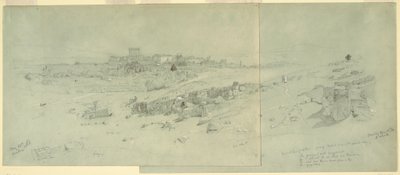 Kresba, Chrámy za ranního světla, Baalbek, 12. května 1868 od Frederic Edwin Church