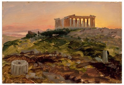 Kresba, Parthenon od jihovýchodu, duben 1869 od Frederic Edwin Church