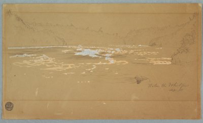 Kresba, Řeka "Pod vírem", září 1858 od Frederic Edwin Church