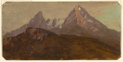 Kresba, Watzmann, Berchtesgaden, Bavorsko, 1868 od Frederic Edwin Church