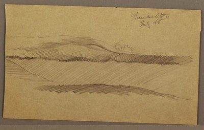 Kresba, Bouřka nad hřebenem, červenec 1866 od Frederic Edwin Church