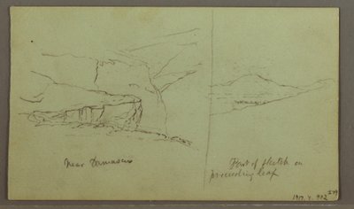 Kresba, Hrobka na kopci, Tři minarety, 1. května 1868 od Frederic Edwin Church