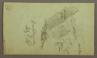 Kresba, věže, střechy, Spicket, střecha, červenec 1868 od Frederic Edwin Church