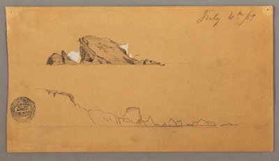 Kresba, Dva ledovce, 4. července 1859 od Frederic Edwin Church