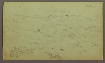 Kresba, Valley, duben, pravděpodobně 1868 od Frederic Edwin Church