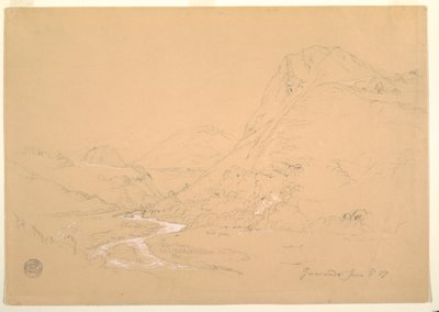 Kresba, Údolí u Guarandy, 3. června 1857 od Frederic Edwin Church