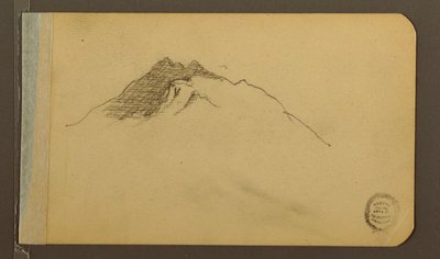 Kresba, údolí; Verso: vrchol hory, 1889 od Frederic Edwin Church