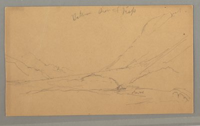 Kresba, Údolí od Vallais, pravděpodobně 1868 od Frederic Edwin Church
