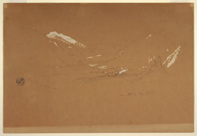 Kresba, Údolí "u Gollingu", Rakousko, 5. srpna 1868 od Frederic Edwin Church