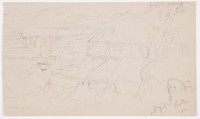 Kresba, údolí El Yemen, 20. února 1868 od Frederic Edwin Church