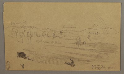 Kresba, Valley, duha, pravděpodobně 1865-66 od Frederic Edwin Church