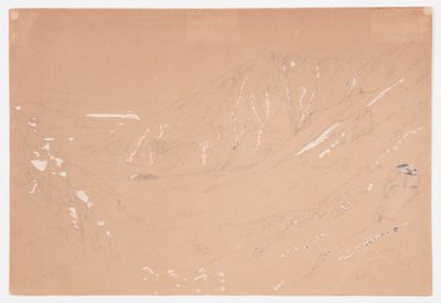 Kresba, Pohled na Velkou kotlinu, Mount Katahdin, září 1877 od Frederic Edwin Church