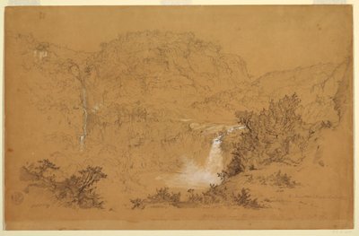 Kresba, Vodopády poblíž haciendy, Chillo, Ekvádor, 26. června 1857 od Frederic Edwin Church