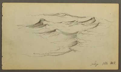 Kresba, Vlny, 1860 od Frederic Edwin Church