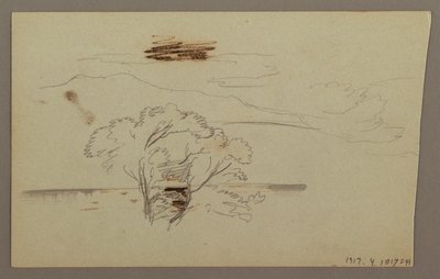 Kresba, Zalesněný svah, Hill country, 1863 od Frederic Edwin Church
