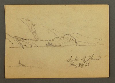 Kresba, Thunské jezero, Bern, Oberland, 20. srpna 1868 od Frederic Edwin Church