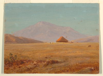 Ekvádor ?, horská náhorní plošina s chatou od Frederic Edwin Church