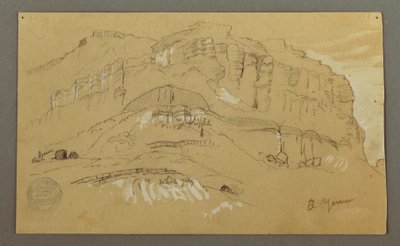 El Jemen Valley, Arábie: Skalní stěna od Frederic Edwin Church