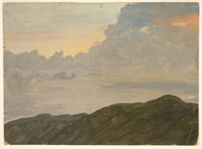 Hilltop a mraky od Frederic Edwin Church