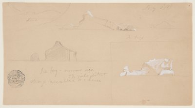 Ledovec s podivnou podobou domu od Frederic Edwin Church