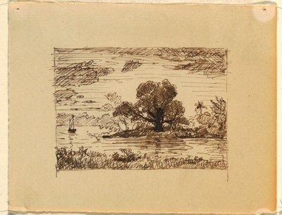 Imaginární říční krajina od Frederic Edwin Church