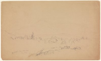 "Mount Katahdin ze západu" [Pohled na západ k hoře Katahdin] od Frederic Edwin Church