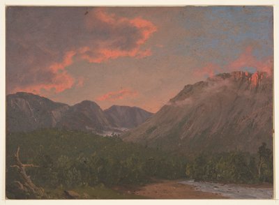 Horská krajina při západu slunce od Frederic Edwin Church