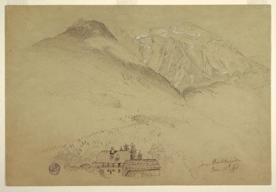 Mount Goell a Brett poblíž Berchtesgarden, Bavorsko od Frederic Edwin Church