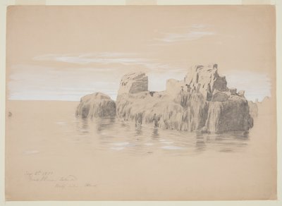 Skály na pobřeží, Grand Manan Island, Kanada od Frederic Edwin Church
