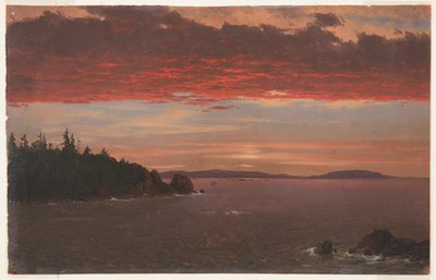 Schoodic poloostrov z Mount Desert při východu slunce od Frederic Edwin Church
