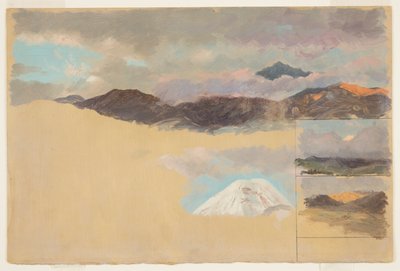 Studie Mount Chimborazo, Ekvádor od Frederic Edwin Church