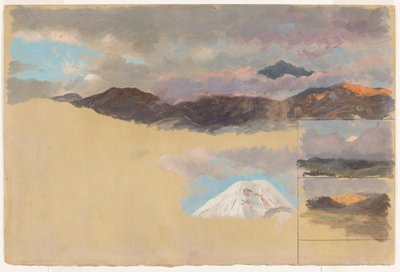 Studie Mount Chimborazo, Ekvádor od Frederic Edwin Church
