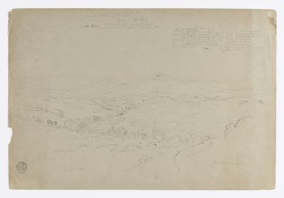 Studie. Krajina s horou Puresé. Skica. Krajina od Frederic Edwin Church